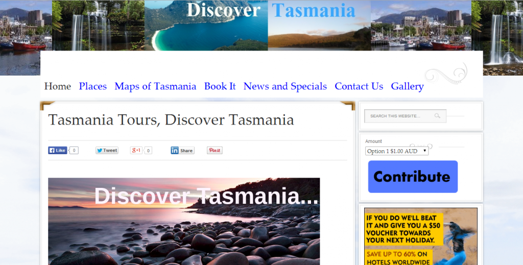 Tas Tours TimHeath.com.au Web Design